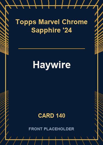 Haywire front card image