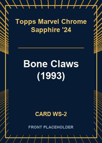 Bone Claws (1993) front card image