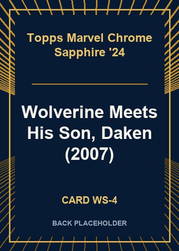 Wolverine Meets His Son, Daken (2007) back card image