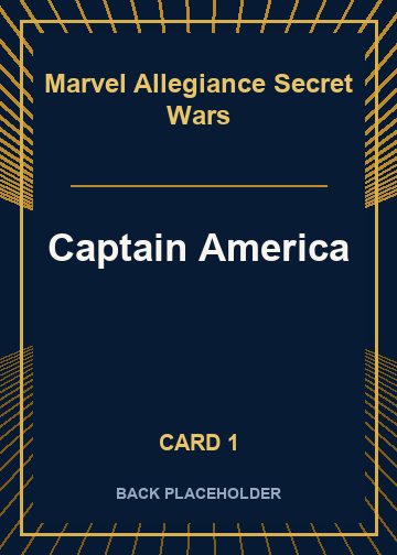 Captain America back artwork