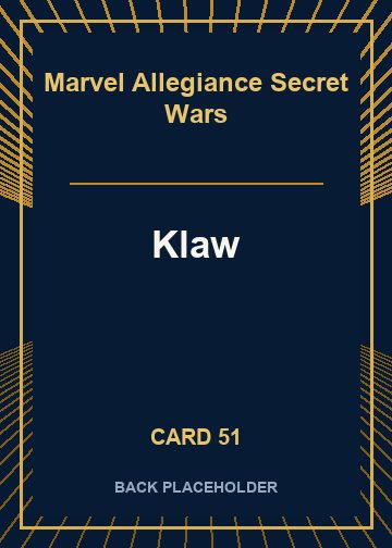 Klaw back card image