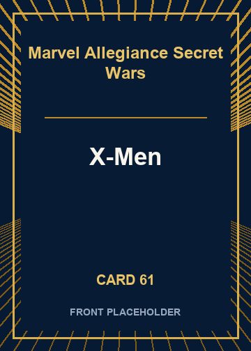 X-Men front card image