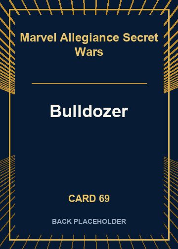 Bulldozer back card image