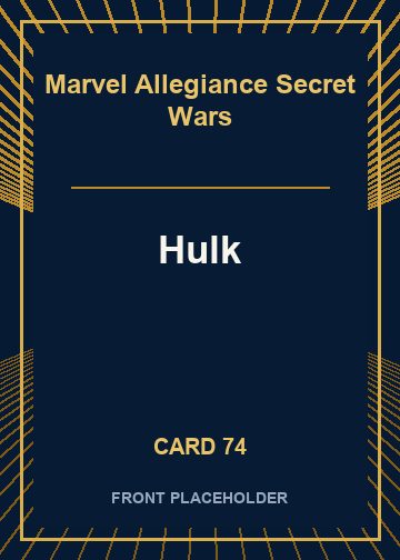 Hulk front card image