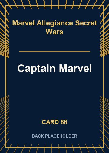 Captain Marvel back card image