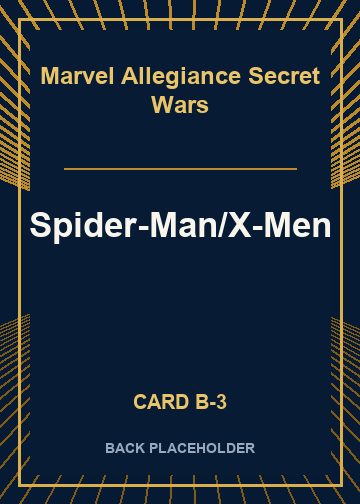 Spider-Man/X-Men back card image