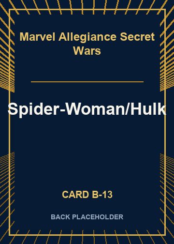 Spider-Woman/Hulk back card image