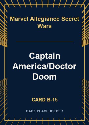 Captain America/Doctor Doom back card image