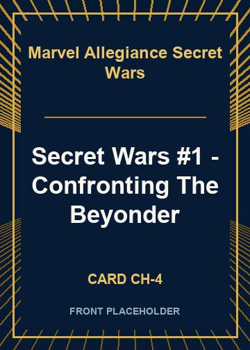 Secret Wars #1 - Confronting The Beyonder front card image