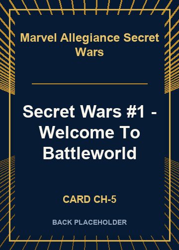 Secret Wars #1 - Welcome To Battleworld back card image