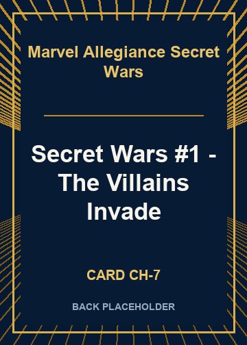Secret Wars #1 - The Villains Invade back card image