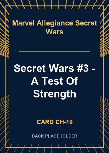 Secret Wars #3 - A Test Of Strength back card image
