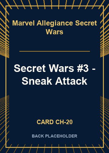 Secret Wars #3 - Sneak Attack back card image