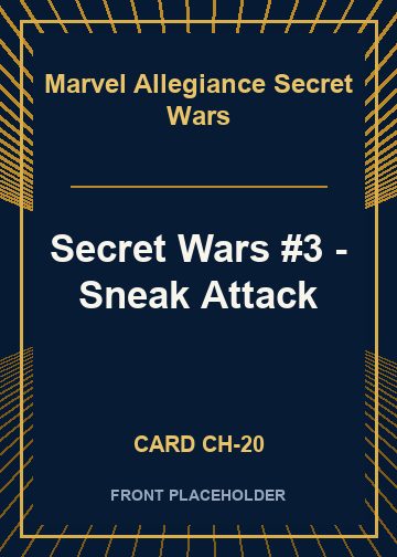 Secret Wars #3 - Sneak Attack front card image