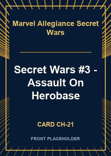 Secret Wars #3 - Assault On Herobase card thumbnail