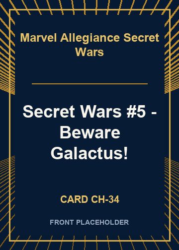 Secret Wars #5 - Beware Galactus! front card image