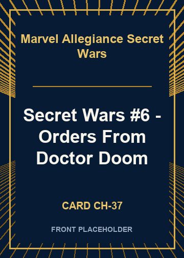 Secret Wars #6 - Orders From Doctor Doom card thumbnail