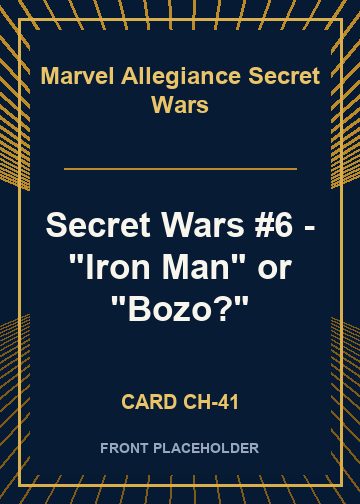 Secret Wars #6 - "Iron Man" or "Bozo?" card thumbnail