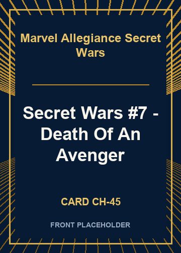 Secret Wars #7 - Death Of An Avenger card thumbnail