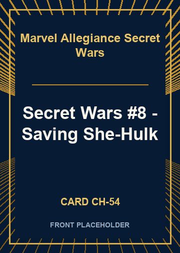 Secret Wars #8 - Saving She-Hulk front card image