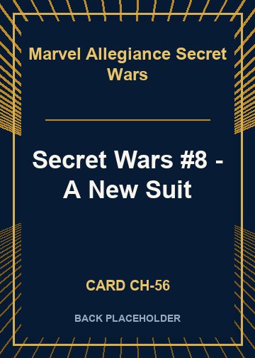 Secret Wars #8 - A New Suit back card image