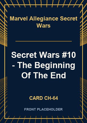 Secret Wars #10 - The Beginning Of The End card thumbnail
