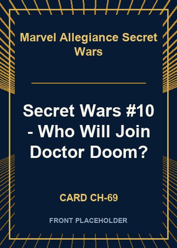 Secret Wars #10 - Who Will Join Doctor Doom? card thumbnail