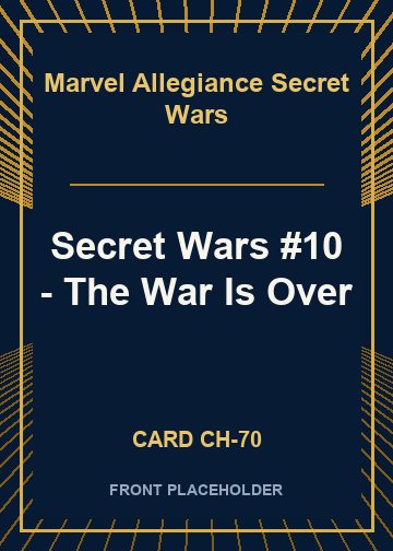 Secret Wars #10 - The War Is Over card thumbnail