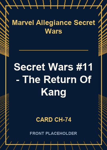 Secret Wars #11 - The Return Of Kang card thumbnail