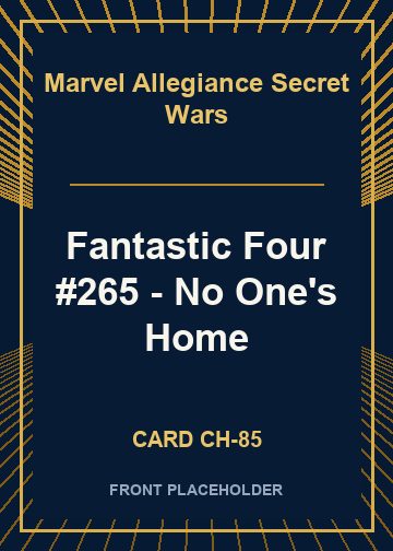 Fantastic Four #265 - No One's Home card thumbnail