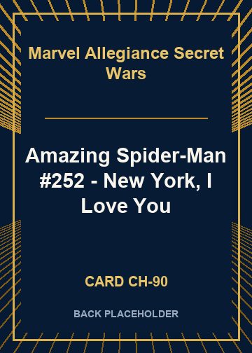 Amazing Spider-Man #252 - New York, I Love You back card image