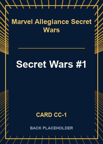 Secret Wars #1 back card image