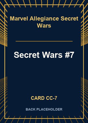 Secret Wars #7 back card image