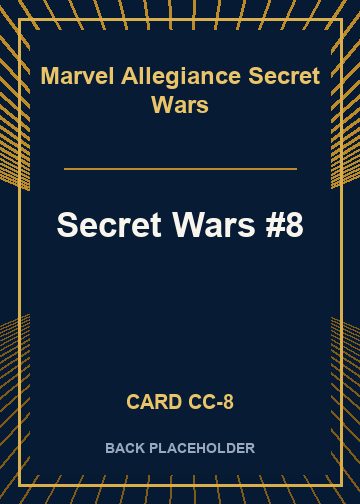Secret Wars #8 back card image