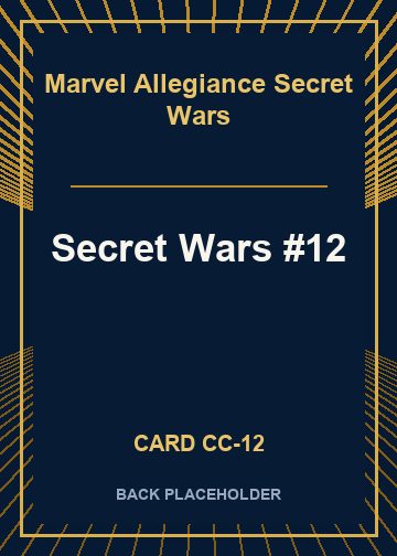 Secret Wars #12 back card image