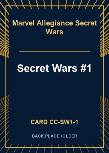 Secret Wars #1 back card image