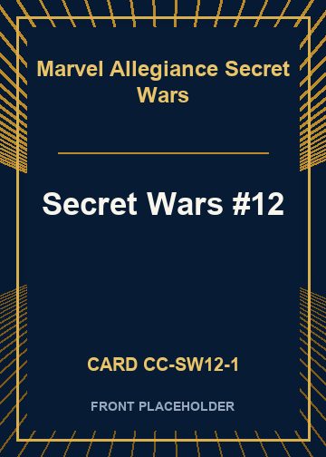 Secret Wars #12 front card image