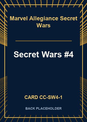 Secret Wars #4 back card image