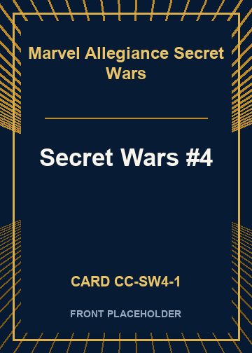 Secret Wars #4 front card image
