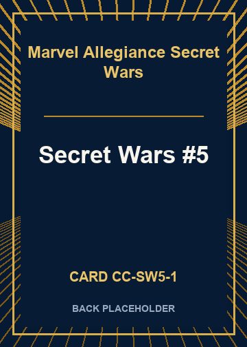 Secret Wars #5 back card image