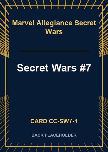 Secret Wars #7 back card image