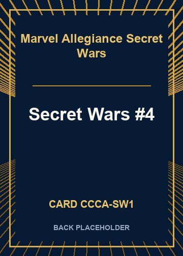 Secret Wars #4 back card image