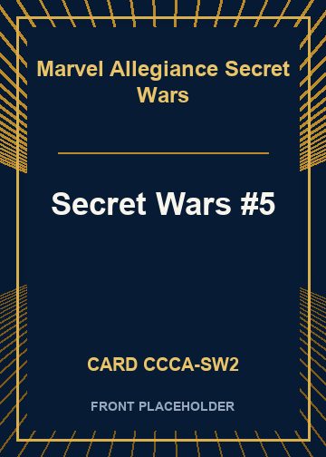 Secret Wars #5 front card image