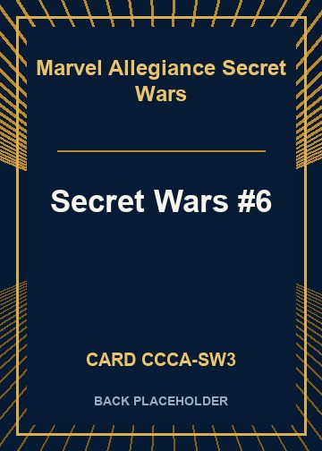 Secret Wars #6 back card image