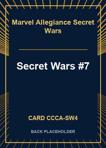 Secret Wars #7 back card image