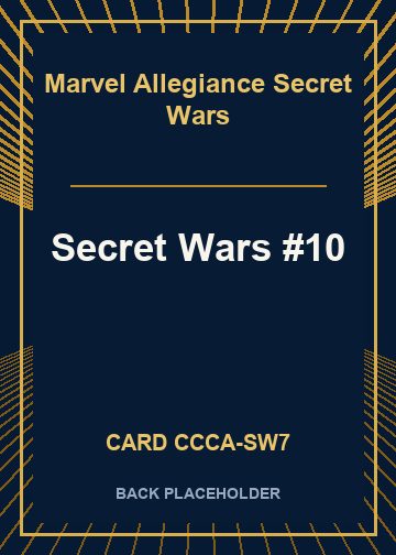 Secret Wars #10 back card image