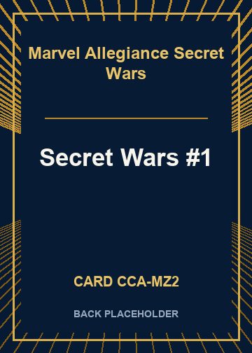 Secret Wars #1 back card image