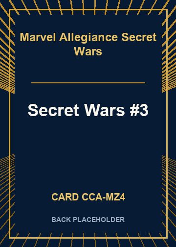 Secret Wars #3 back card image