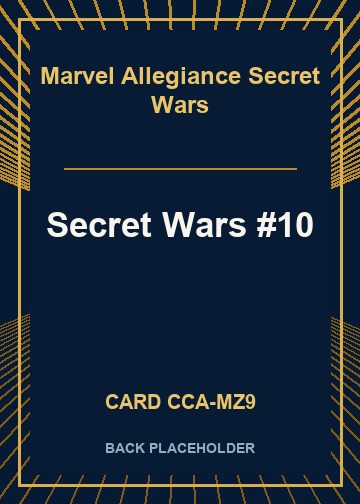 Secret Wars #10 back card image