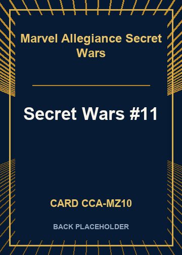 Secret Wars #11 back card image
